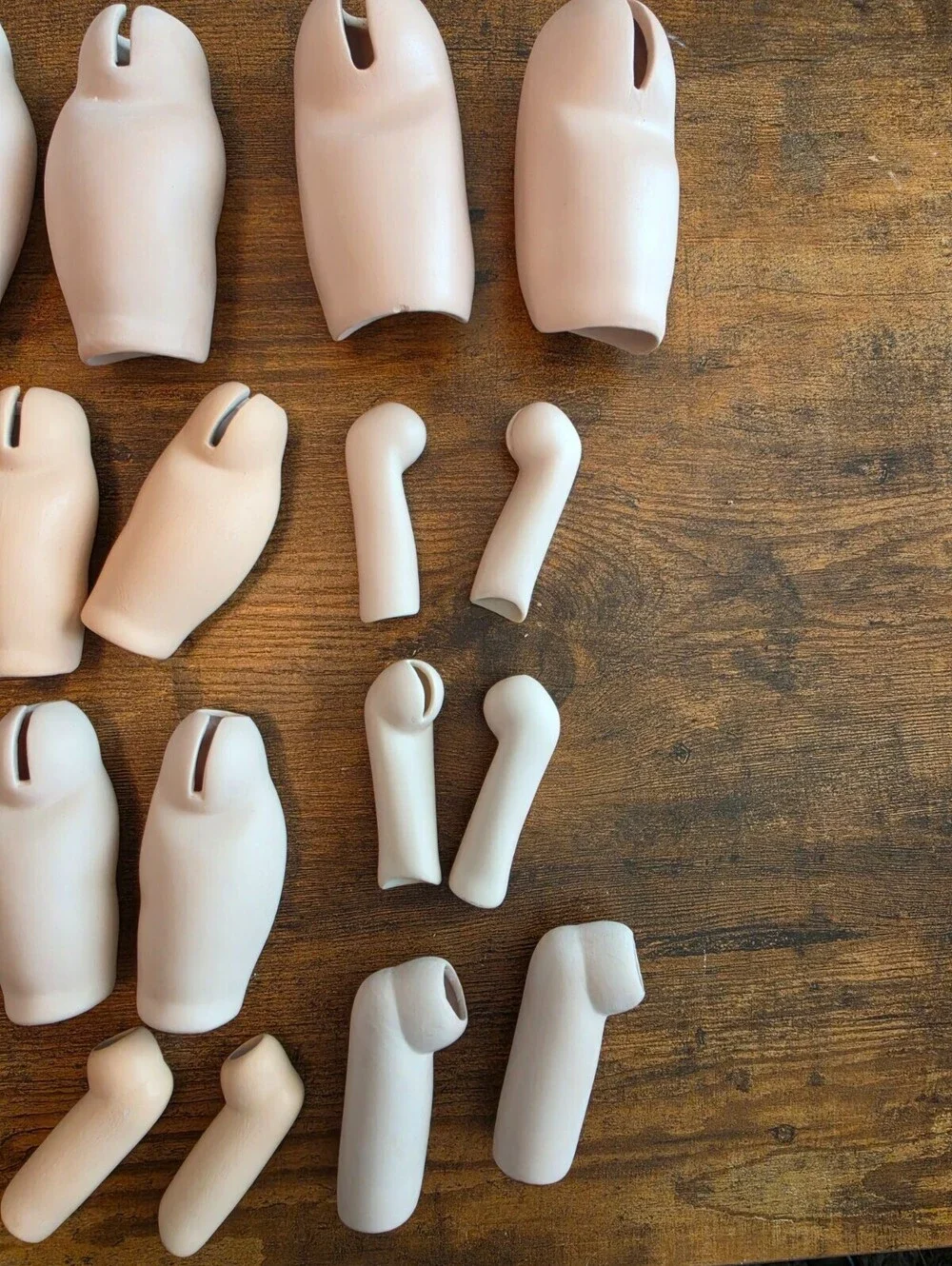 Lot of 11 Pairs of Porcelain Bisque Doll Leg Joint Sets Doll Making Repair Parts